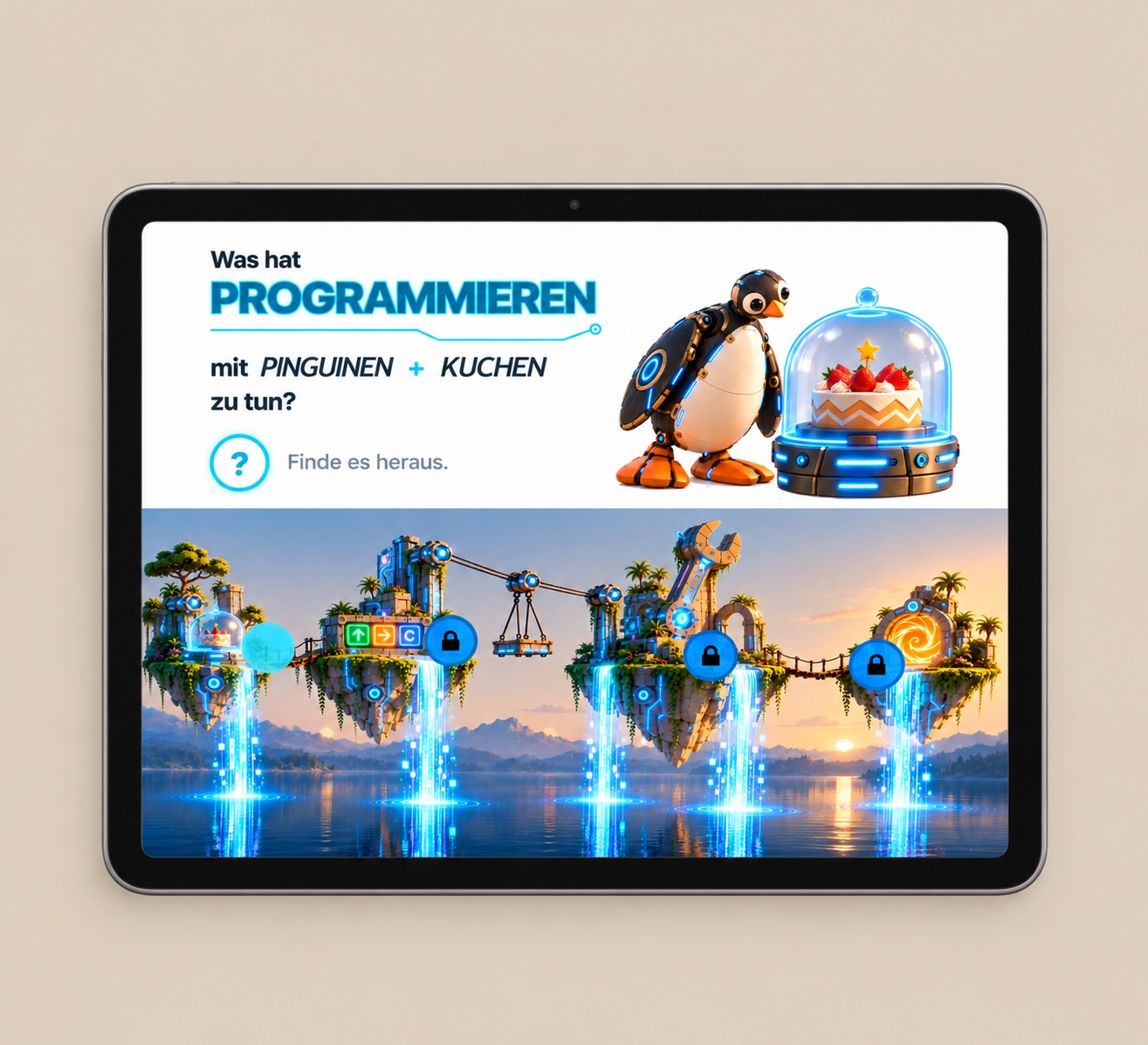 Spielerische Lernwelt zum Programmieren mit Pinguinen